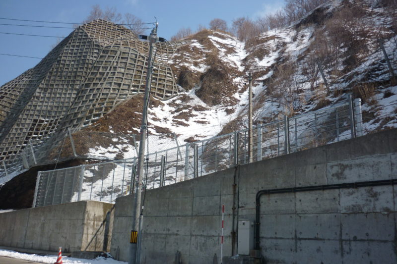 国道２３１号増毛町赤岩法面工事