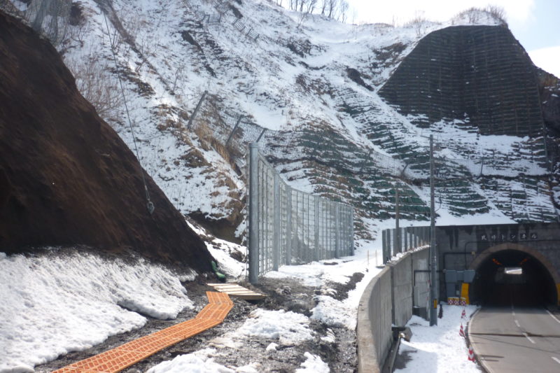 国道２３１号増毛町赤岩法面工事