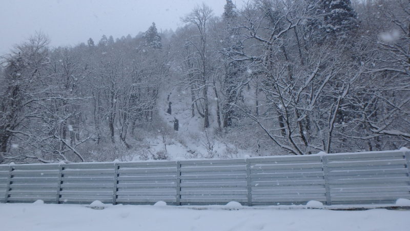 国道１３号院内雪崩飛沫予防柵